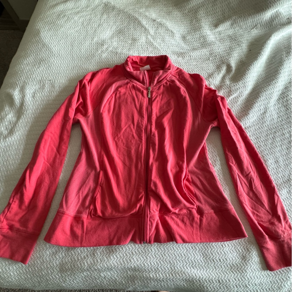 Pink Long Sleeve Zip Up Jacket (with pockets)
